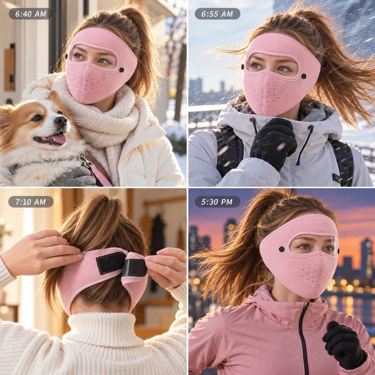 Warm Breathable Face Cover for Winter Cycling & Trail Adventures