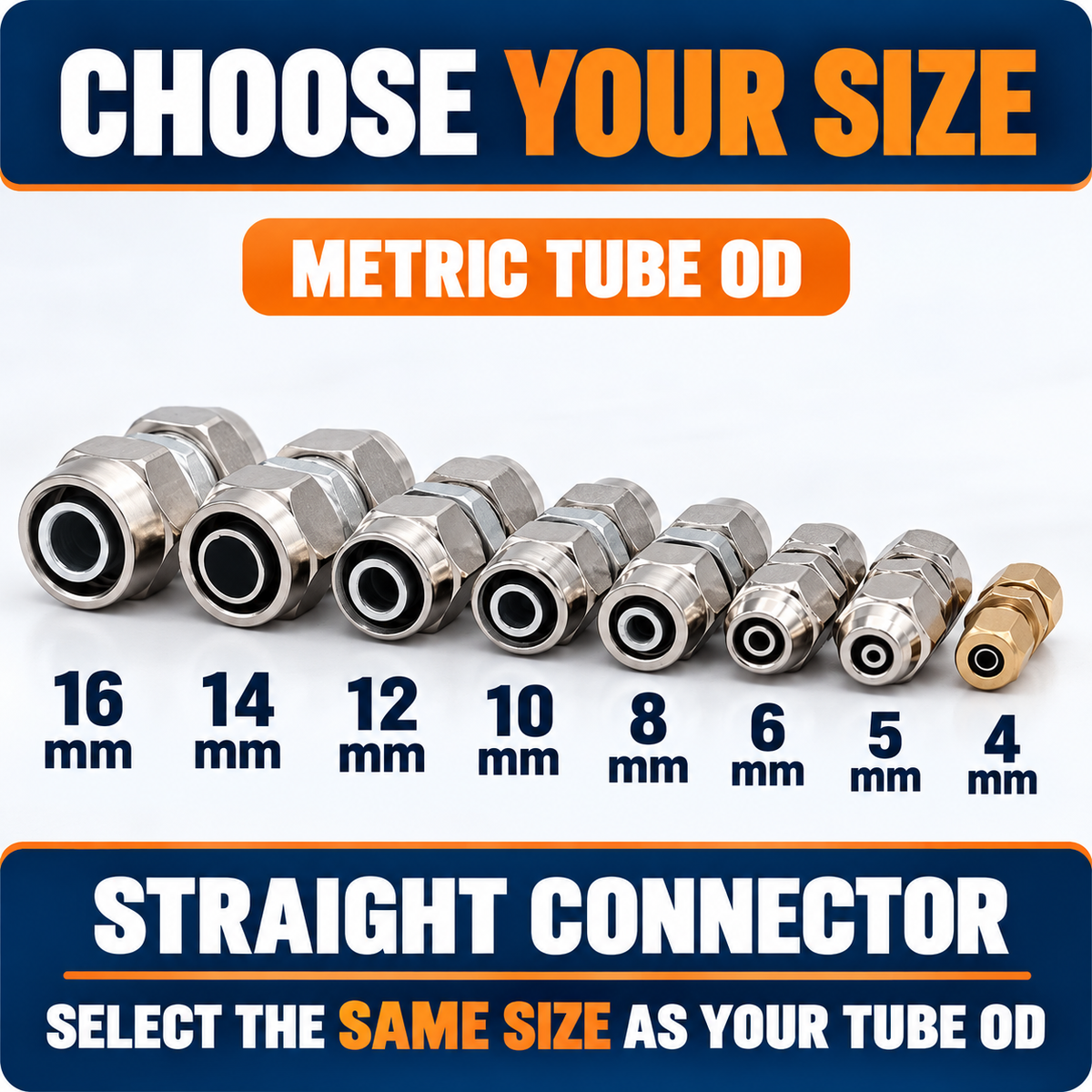 4–16mm Pneumatic Fitting Set (8-Piece)