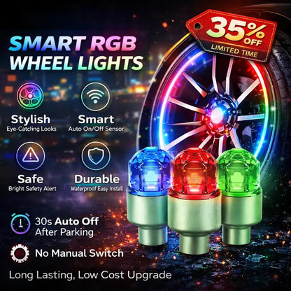 🏎️ Vibration-Sensitive LED Tire Valve Caps