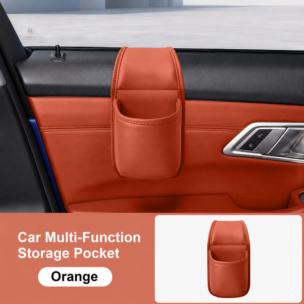 🚘Premium Leather Car Door Storage Pocket