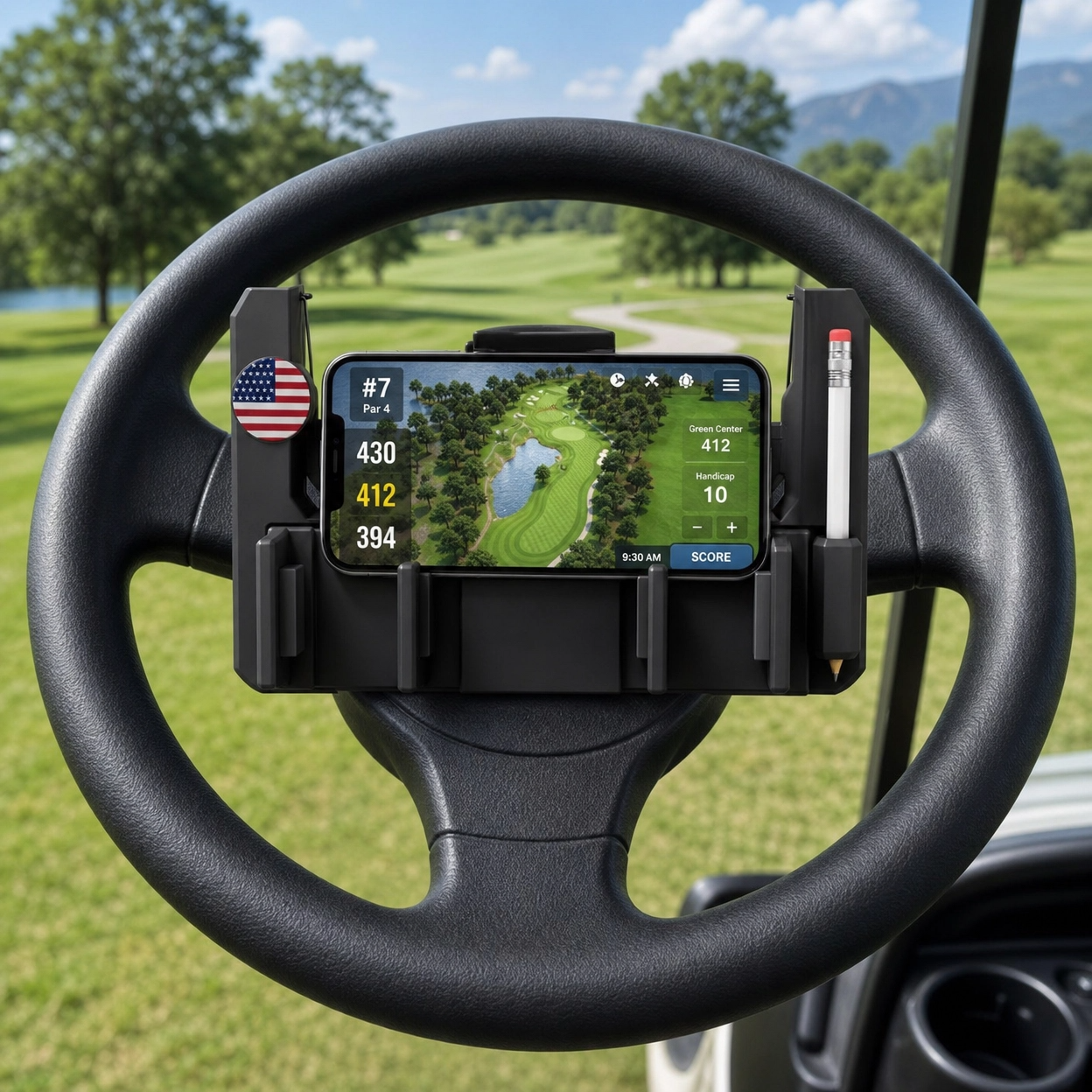 ⛳ Golf cart steering wheel phone holder