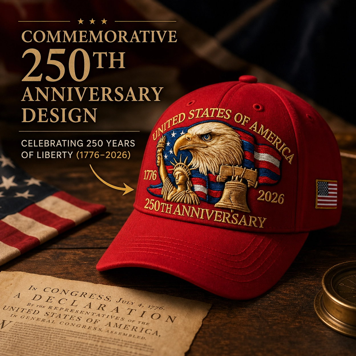 250th Anniversary Classic Wool Baseball Cap 🦅
