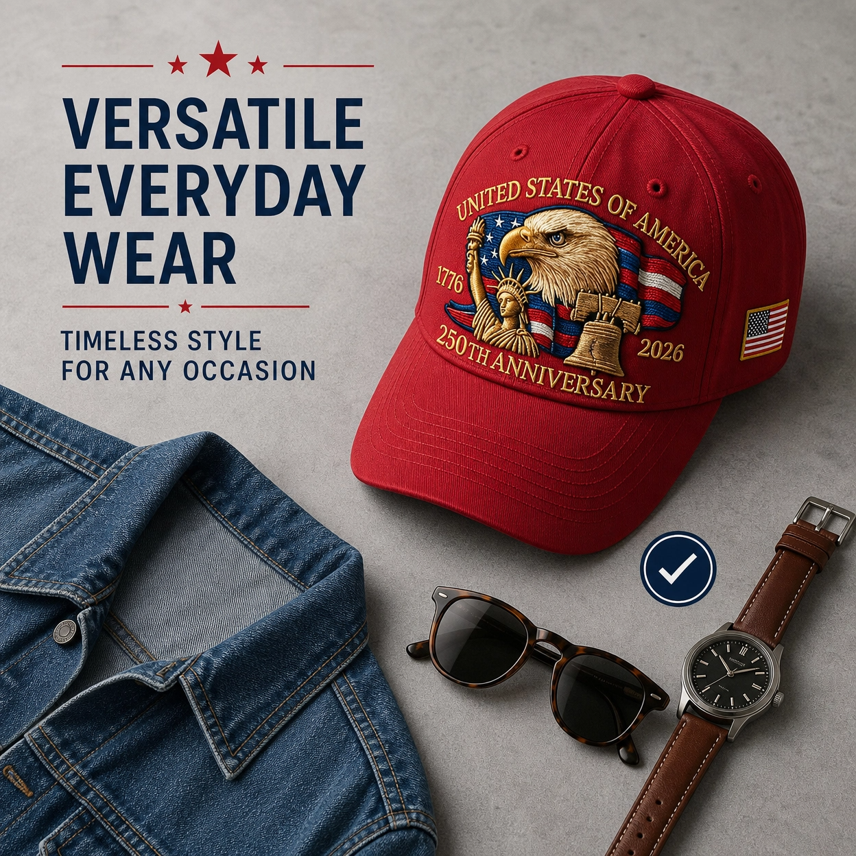 250th Anniversary Classic Wool Baseball Cap 🦅