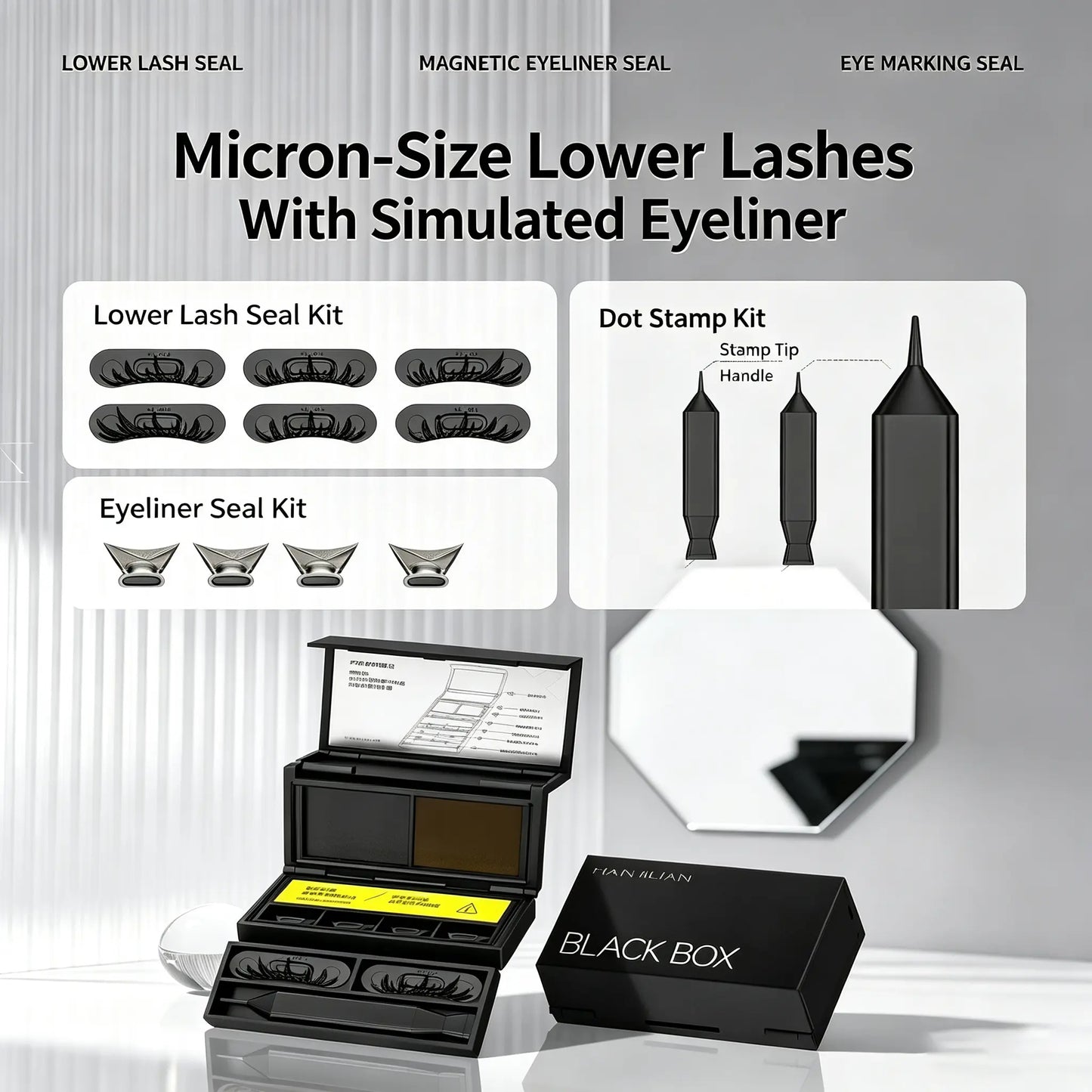 🥳2026 HOT SALE🥳💋50K+ SOLD!🔥 50% OFF! 3-in-1 Kit: Eyeliner and Lower Lash Stamp