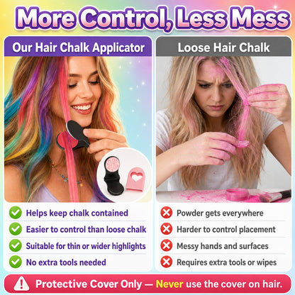🌈 12-Color Temporary Hair Chalk Set – Bright Highlights in Minutes ✨