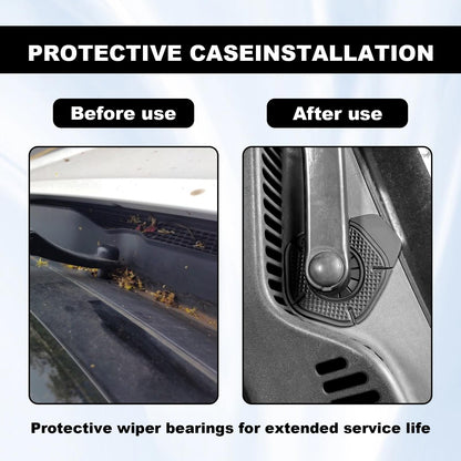 🚘 2-Pack Universal Wiper Base Guards – Anti-Clog & Weatherproof
