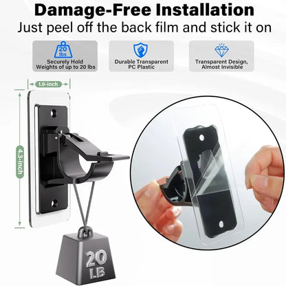 No-Drill Self Adhesive Curtain Rod Brackets
