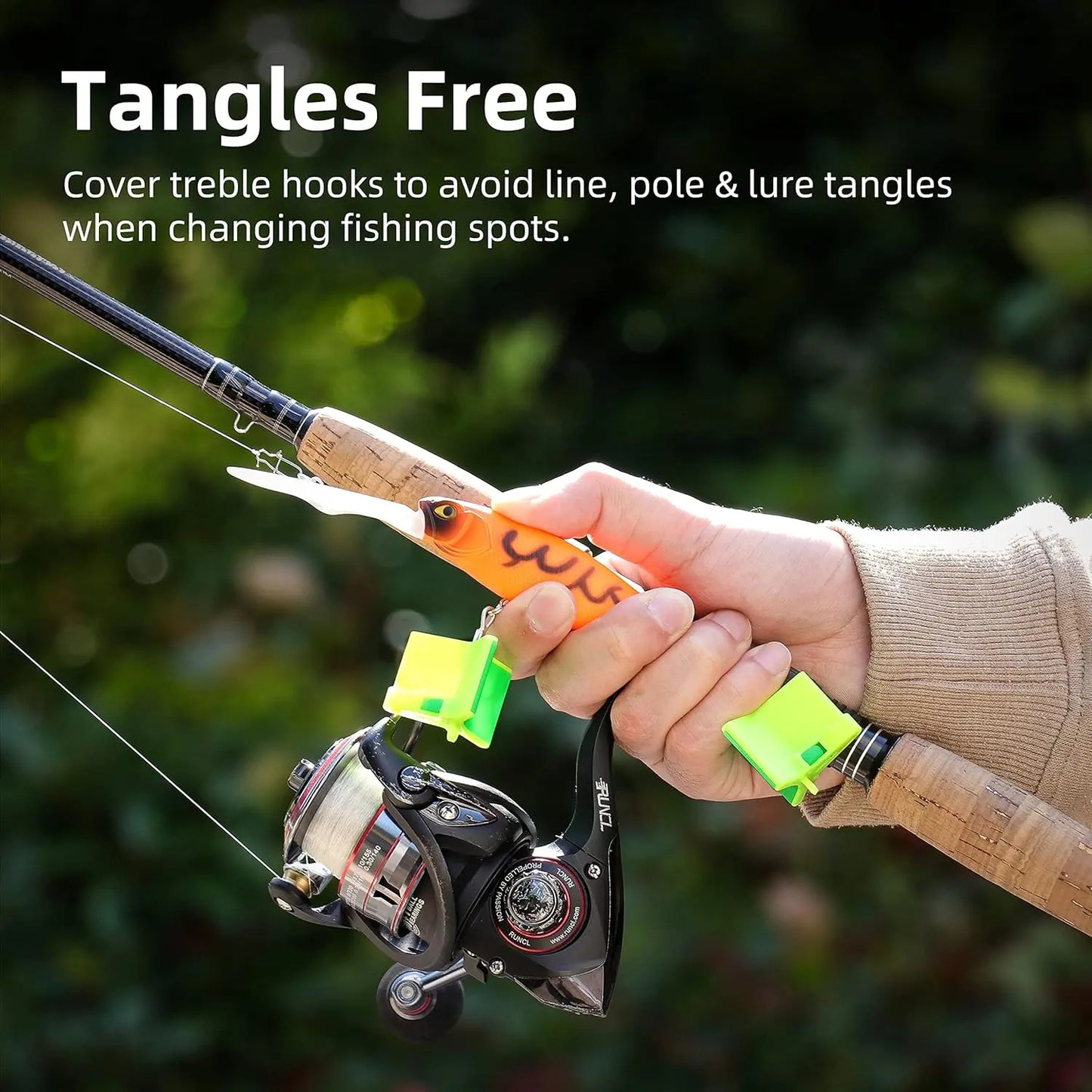 Treble hook covers helping reduce fishing lure tangles