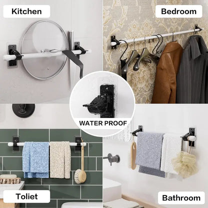 No-Drill Self Adhesive Curtain Rod Brackets