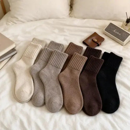 5-Pack Women's Classic Mid-Calf Solid Knit Socks