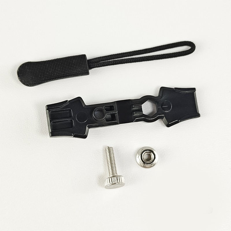 Detachable zipper replacement parts with adjustment screw