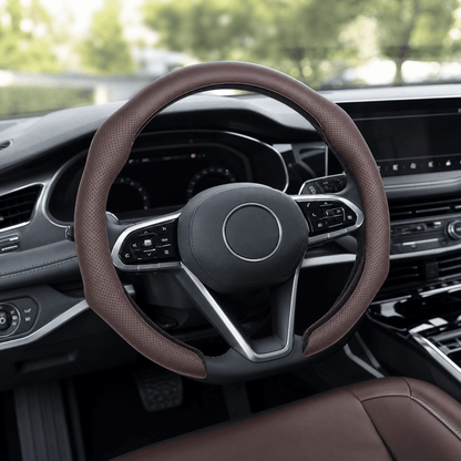 🚗 Napa Leather Steering Wheel Cover – Ultra-Thin Comfort ✨
