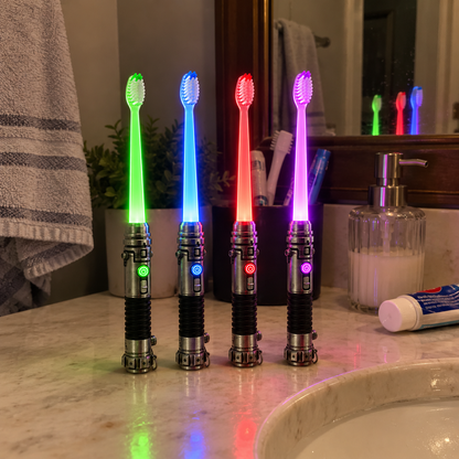 Galactic Glow Toothbrush – Light-Up Manual Toothbrush