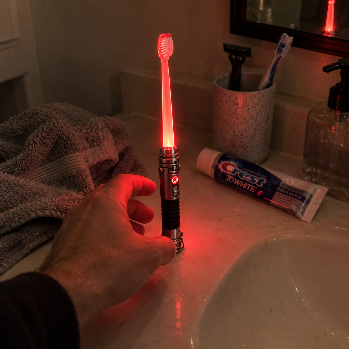 Galactic Glow Toothbrush – Light-Up Manual Toothbrush