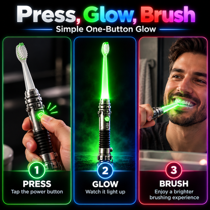 Galactic Glow Toothbrush – Light-Up Manual Toothbrush