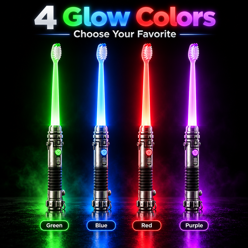 Galactic Glow Toothbrush – Light-Up Manual Toothbrush