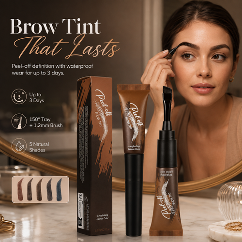 ✨ Peel-Off Brow Tint Gel – 3-Day Waterproof Longwear for Effortless Defined Brows
