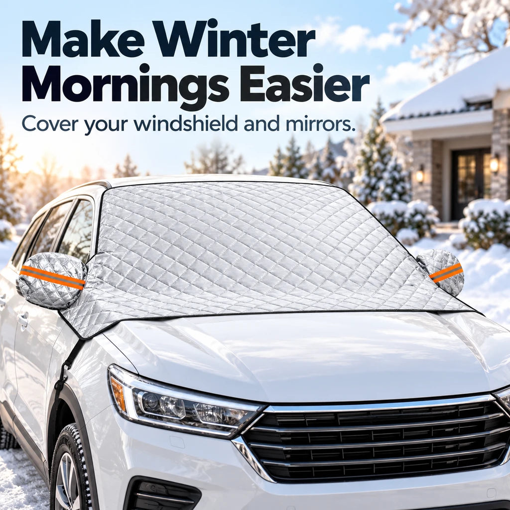 ❄️ Windshield Snow Cover + 2 Mirror Covers | Winter Ready