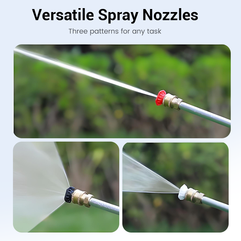 ✨High-pressure water gun – 3 interchangeable nozzles, durable aluminium alloy & powerful ✨