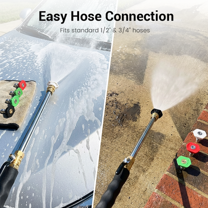 ✨High-pressure water gun – 3 interchangeable nozzles, durable aluminium alloy & powerful ✨