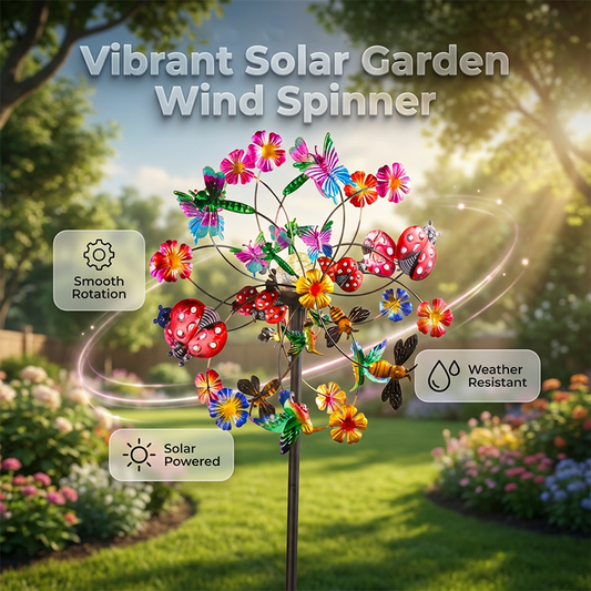 🌬️🎡 Solar-Powered Wind Spinner for Garden