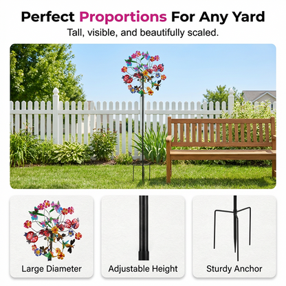 🌬️🎡 Solar-Powered Wind Spinner for Garden