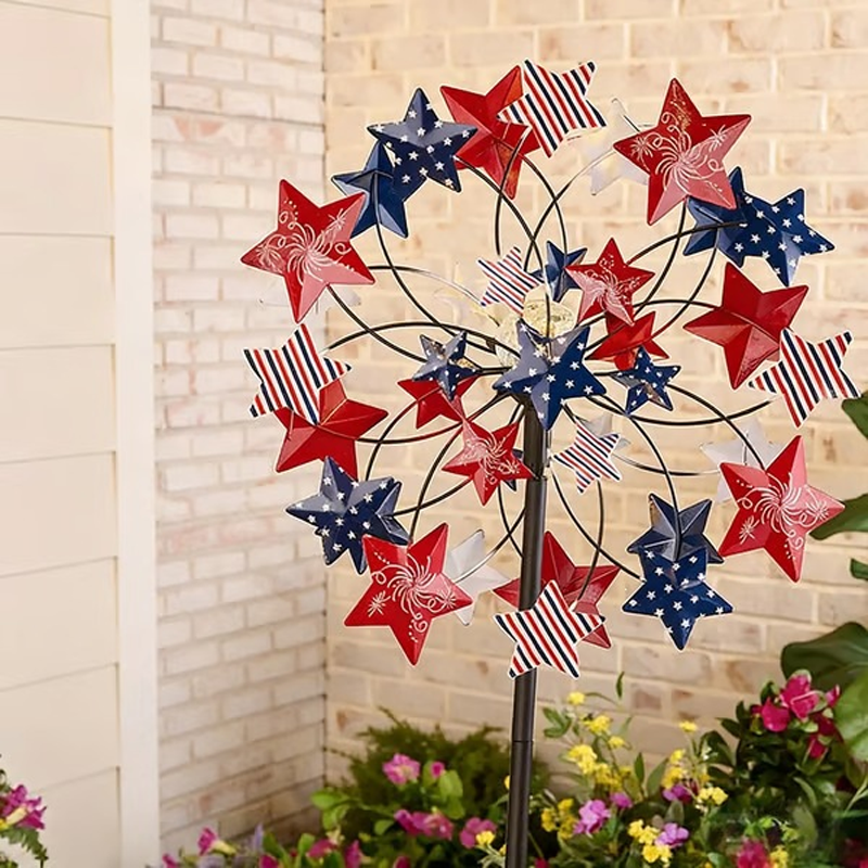 🌬️🎡 Solar-Powered Wind Spinner for Garden