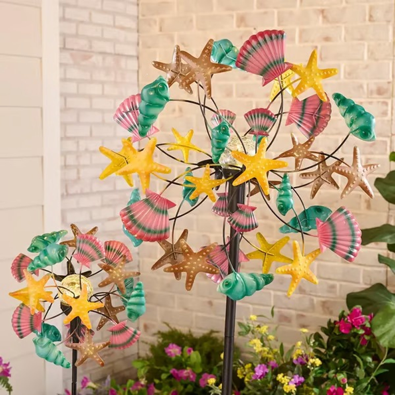 🌬️🎡 Solar-Powered Wind Spinner for Garden
