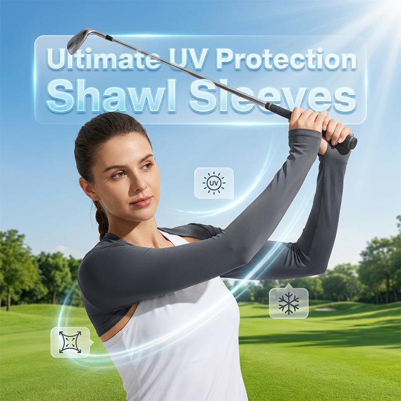 Cooling Sun Protection Shawl Sleeves - Perfect for driving, golf, cycling, and hiking🚴‍♀️🏌️‍♀️