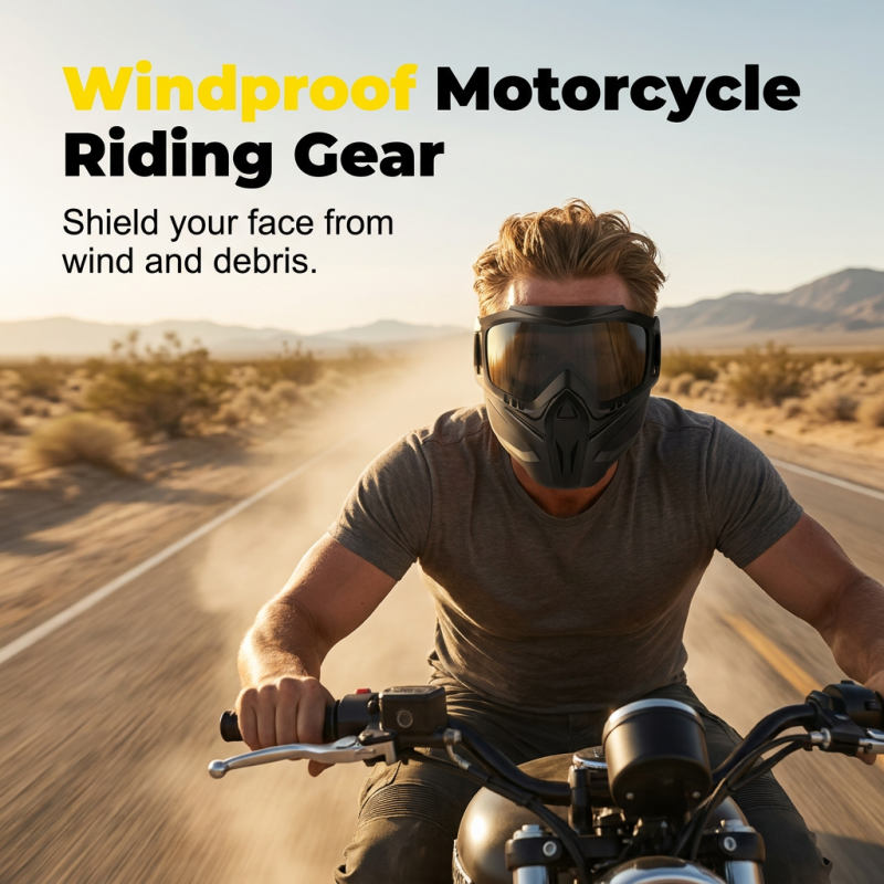 🥽 Full Face Goggle Mask 😷 Detachable Protective Design