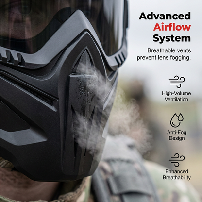 🥽 Full Face Goggle Mask 😷 Detachable Protective Design