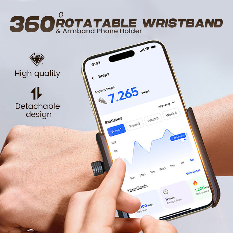 📱 360° Rotating Wrist & Arm Phone Holder – Hands-Free, Secure & Adjustable