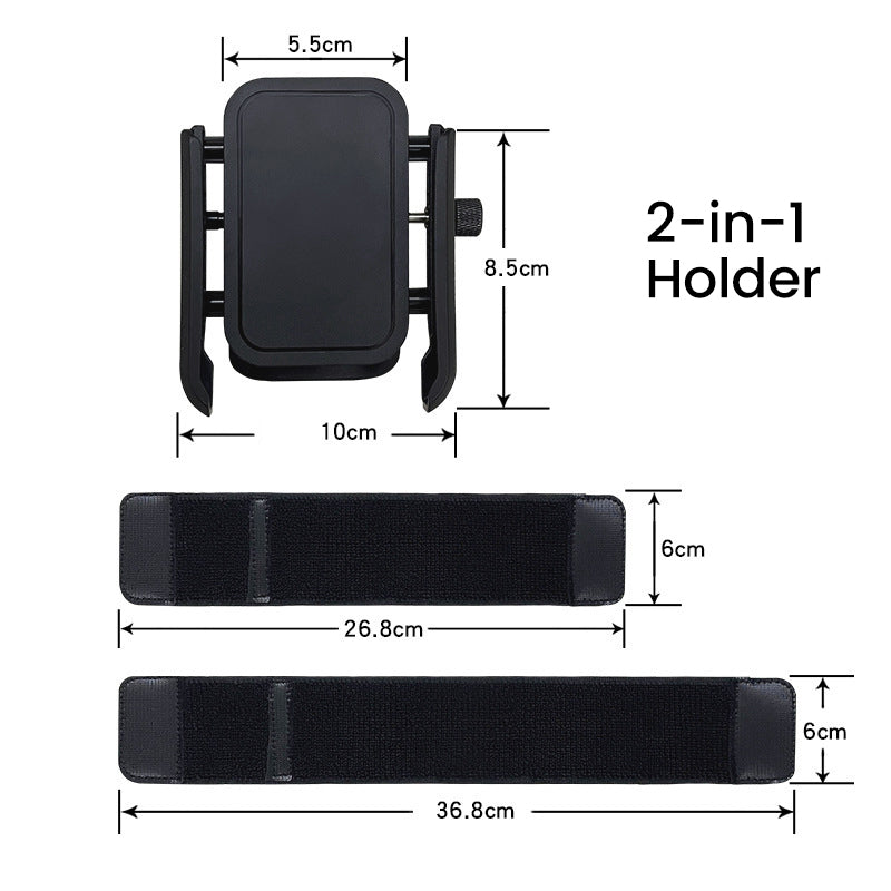 2 in 1 wrist and arm phone holder with two adjustable straps