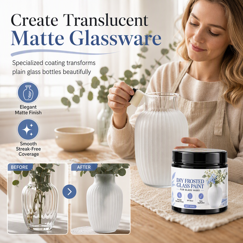 🎨 Frosted Glass Paint – DIY Makeovers for Vases & Jars