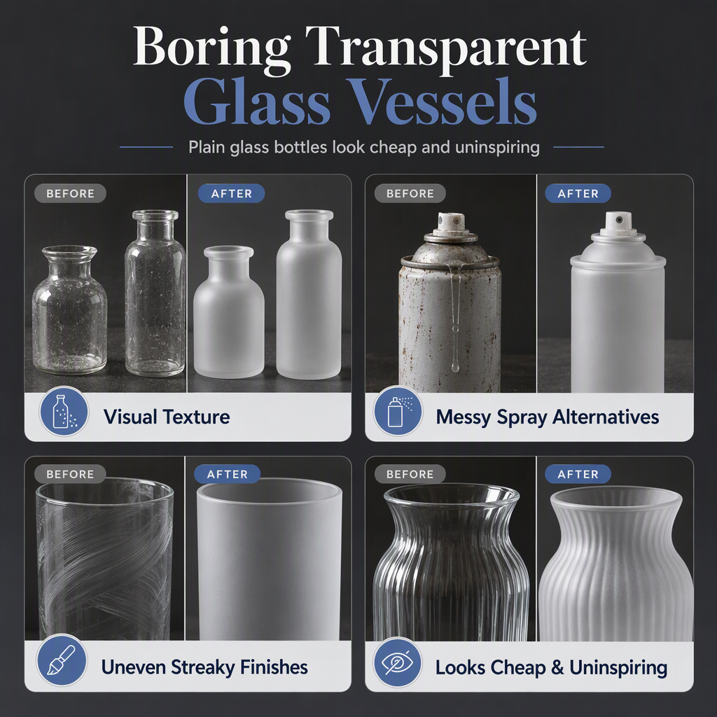 🎨 Frosted Glass Paint – DIY Makeovers for Vases & Jars