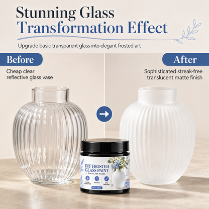 🎨 Frosted Glass Paint – DIY Makeovers for Vases & Jars