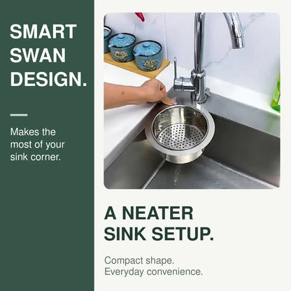 Stainless Steel Swan Sink Drain Basket for Food Scraps