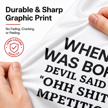 "Devil's Competition" 100% Cotton Graphic Tee 😈🔥