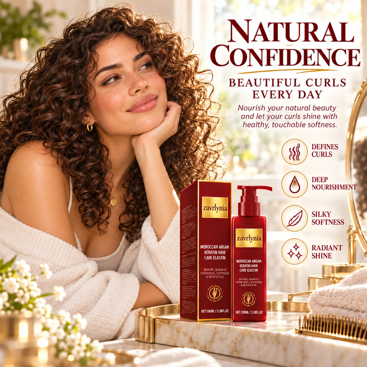 ❤️Argan & Avocado Curl Defining Leave-In Cream