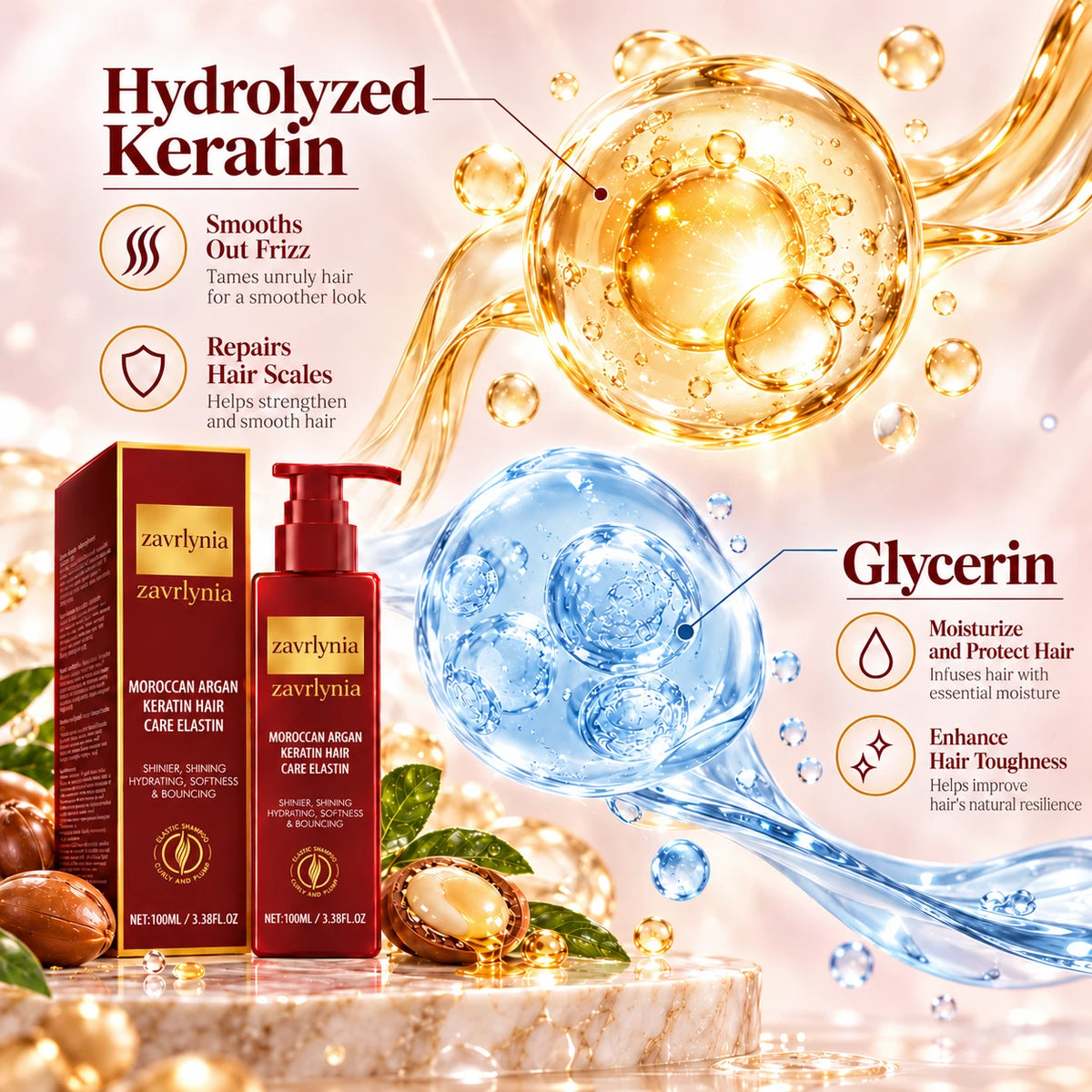 ❤️Argan & Avocado Curl Defining Leave-In Cream