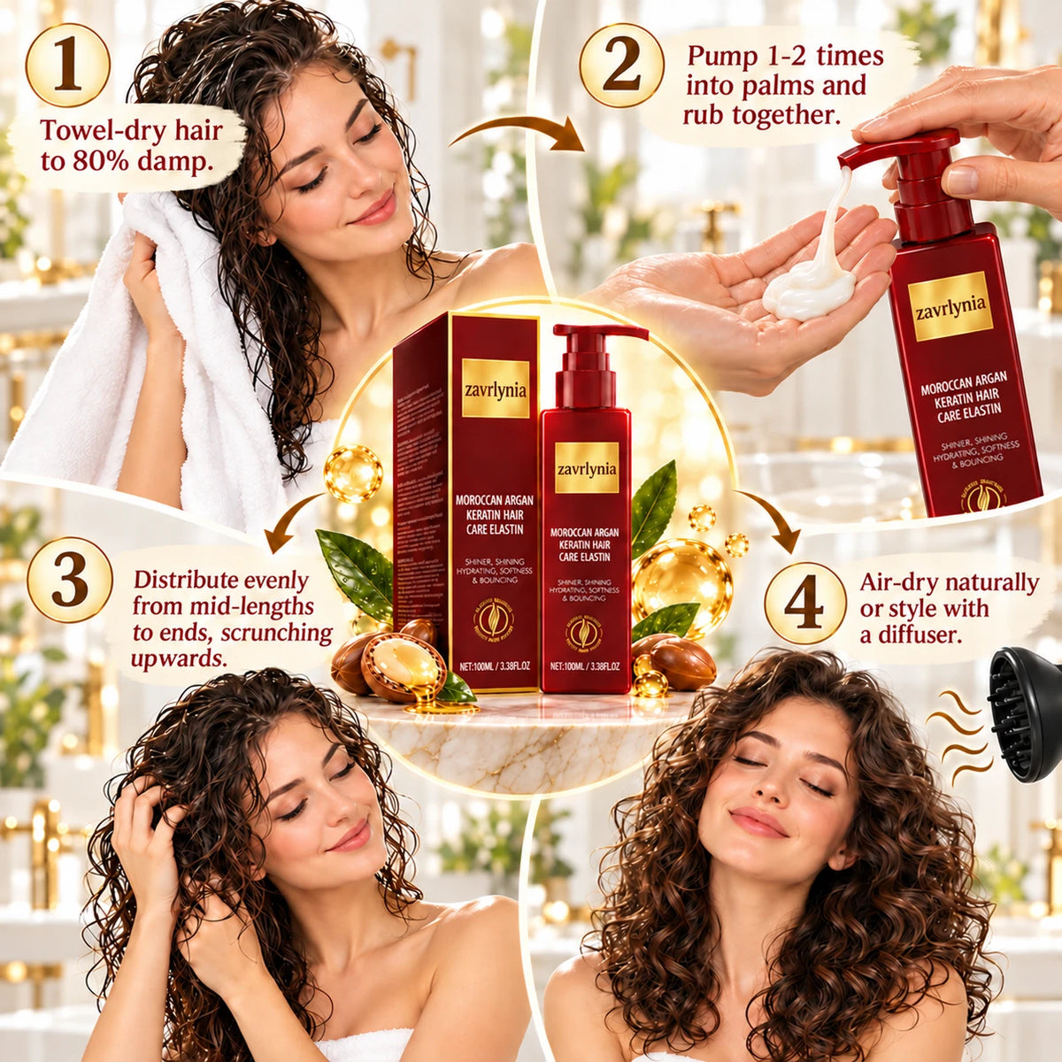 ❤️Argan & Avocado Curl Defining Leave-In Cream